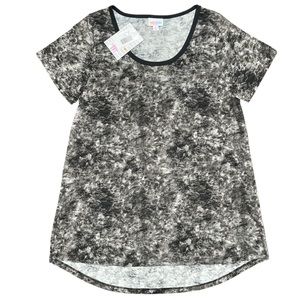 LuLaRoe Women’s Classic Tee Short-Sleeve Versatile Medium Black Gray